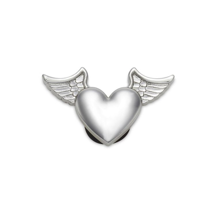 Silver Metal Heart and Wings
