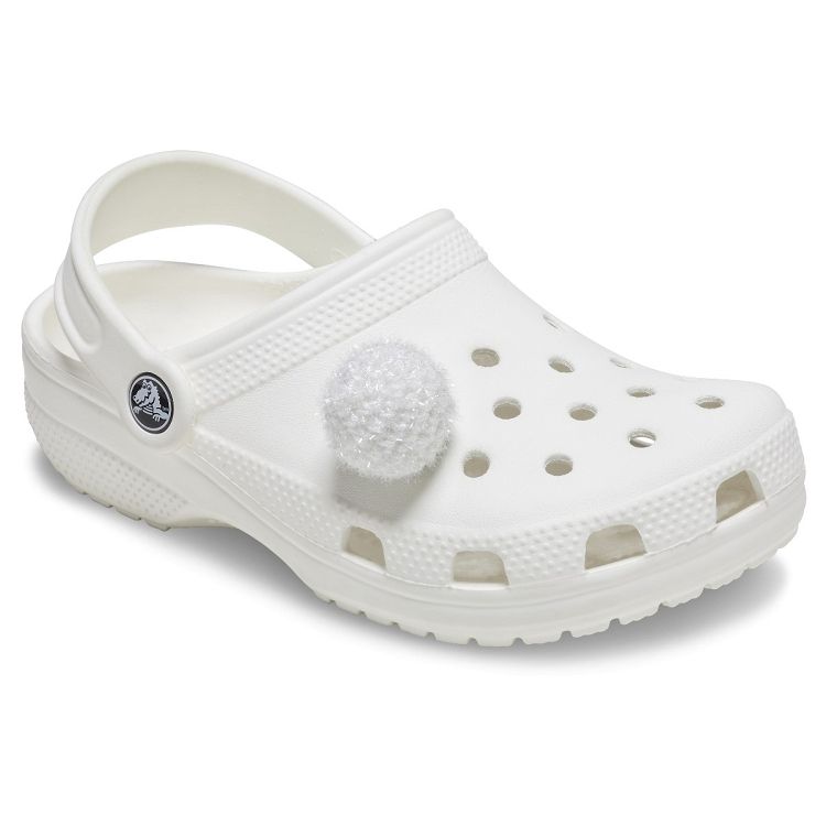 White Metallic Puff Ball
