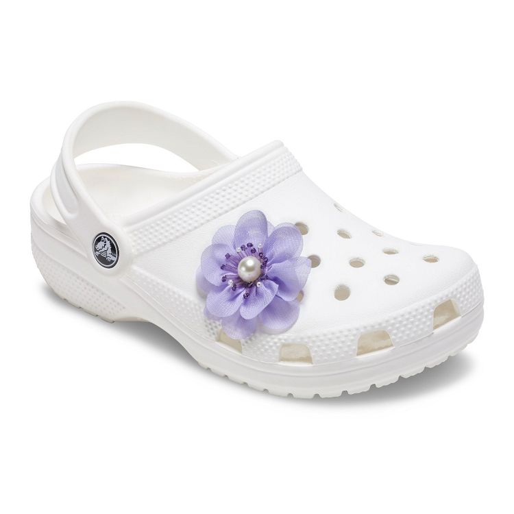 Blue Fabric Flower With Pearl