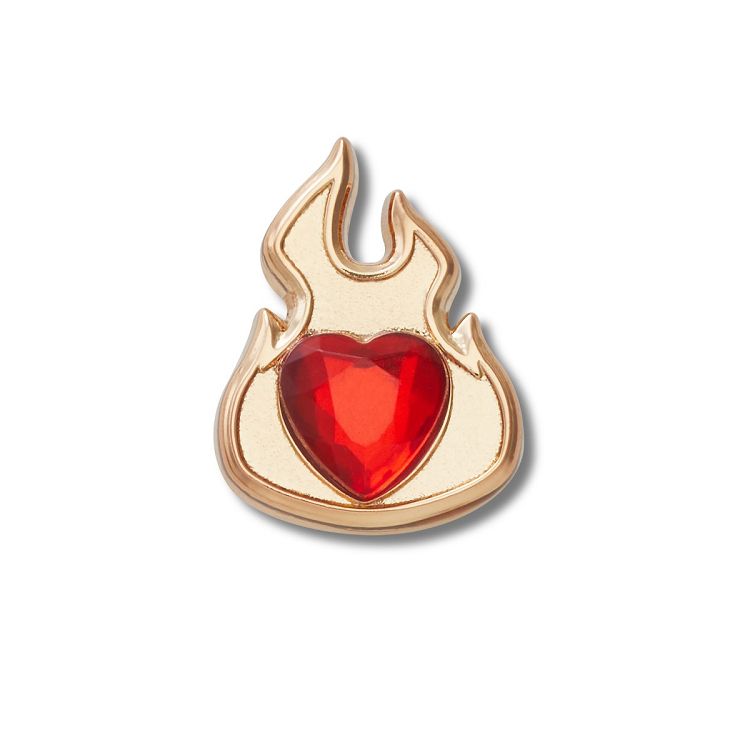 Gold Flame with Ruby Heart
