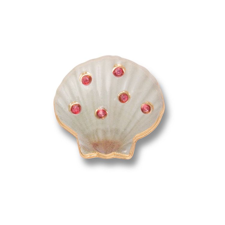 Seashell with Pink Gems