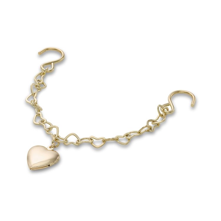 Gold Rivet Chain with Heart