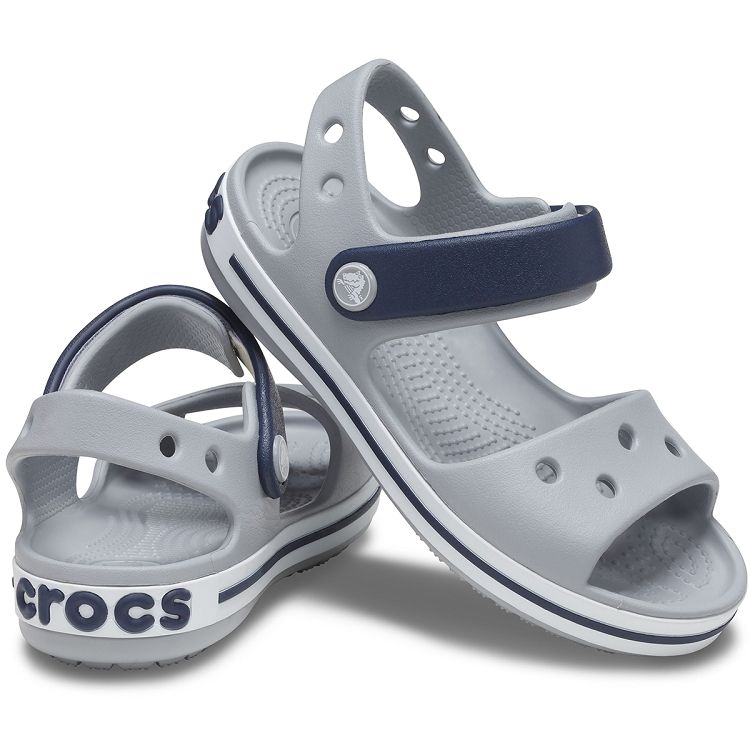 Crocband Sandal Kids - Light Grey/Navy