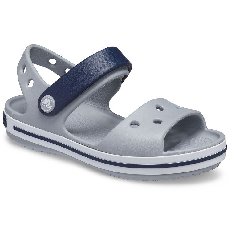 Crocband Sandal Kids - Light Grey/Navy
