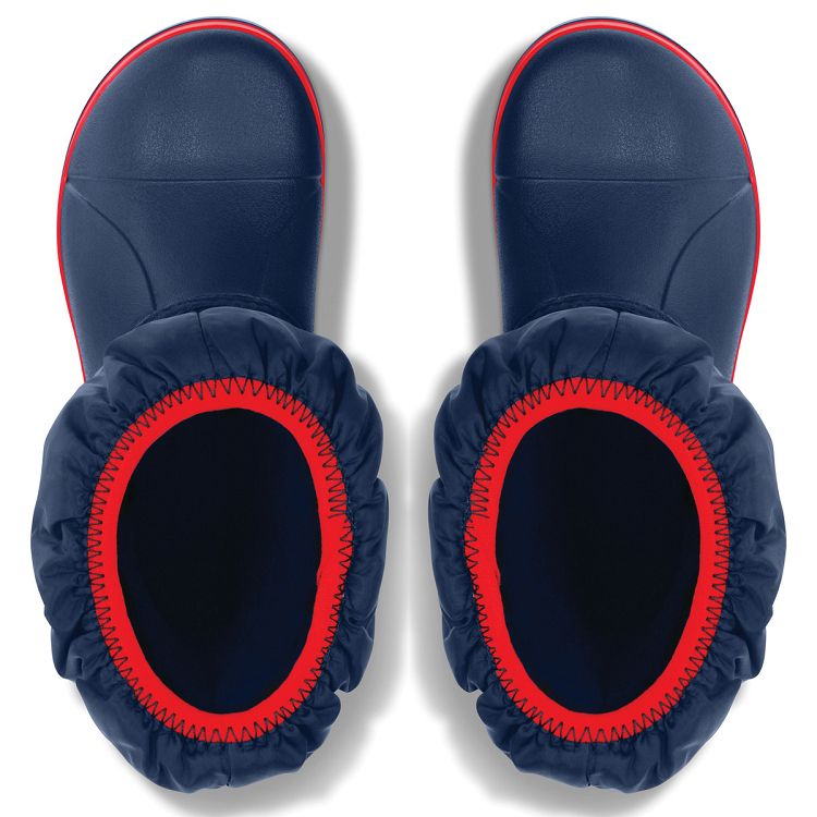 Winter Puff Boot Kids - Navy/Red