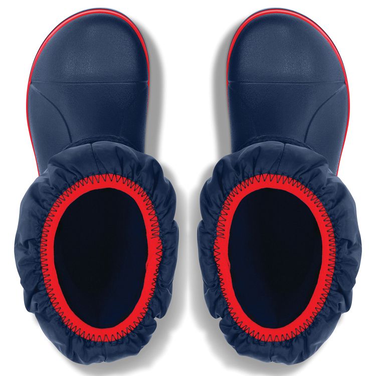 Winter Puff Boot Kids - Navy/Red