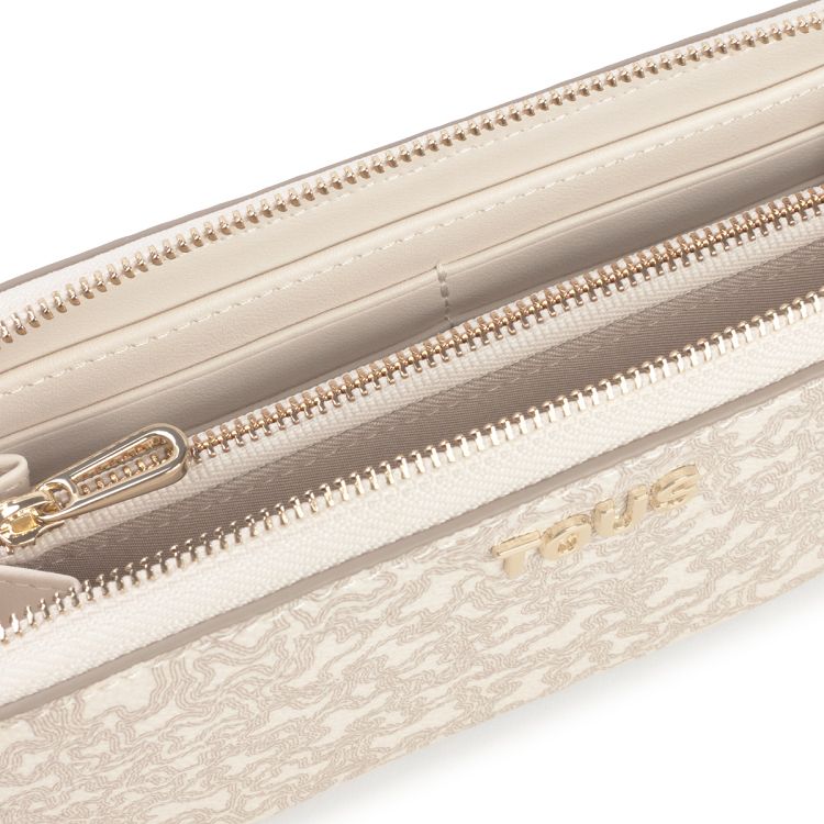 BILLETERA M. KAOS MINI LINES BEIGE - BEIGE