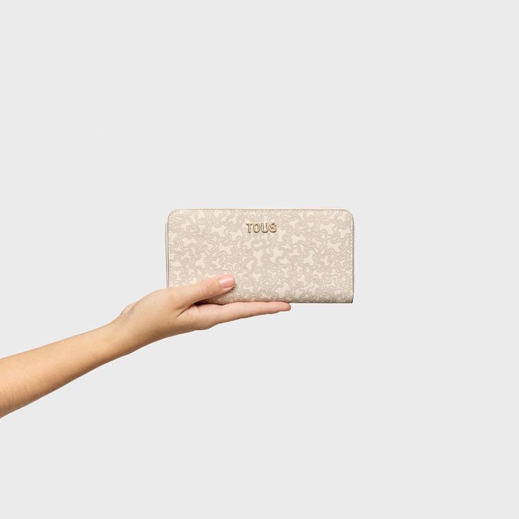 BILLETERA M. KAOS MINI LINES BEIGE - BEIGE