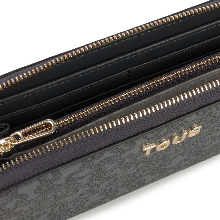 BILLETERA M. KAOS MINI LINES GRIS OSCURO - GRIS OSCURO