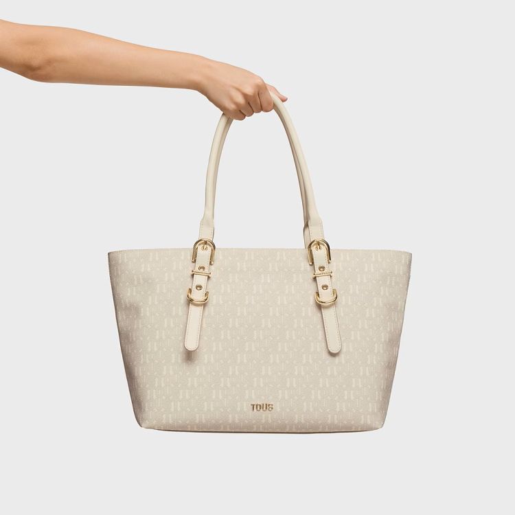 CAPAZO L. TOUS BUCKLES SILHOUETTE BEIGE - BEIGE