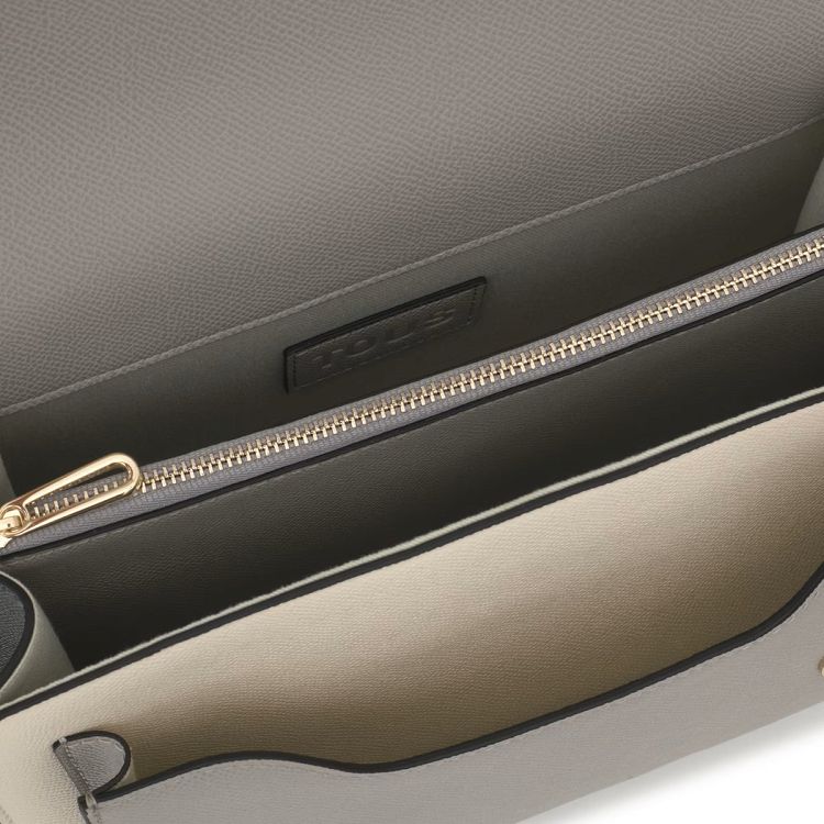BANDOLERA M. AUDREE SAFFIANO BEIGE-GRIS - BEIGE - GRIS