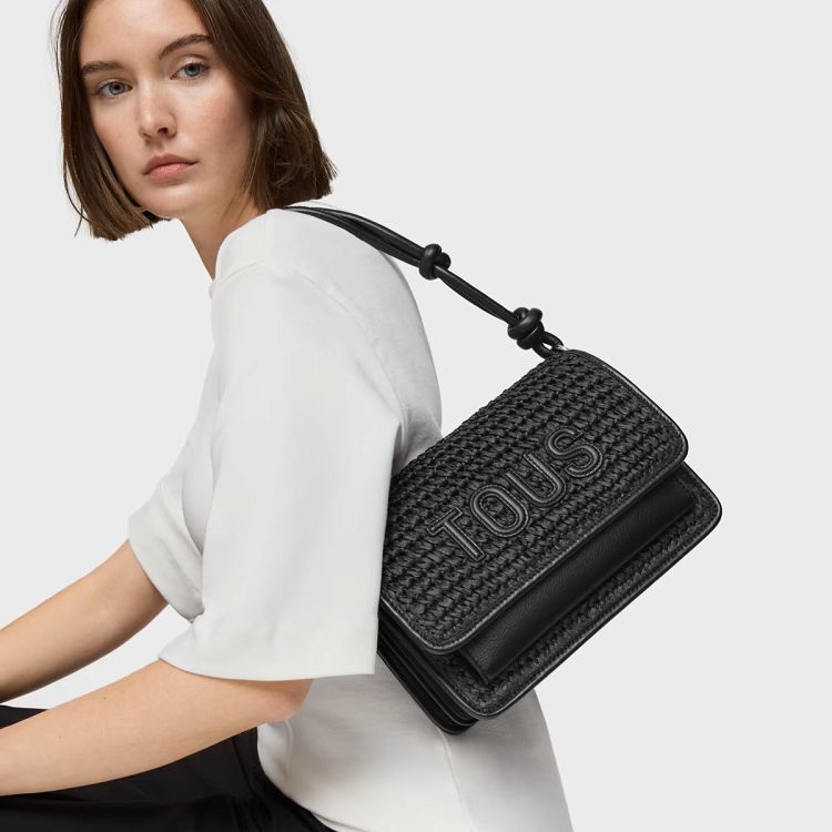 BANDOLERA M.AUDREE RAFIA NEGRO - NEGRO