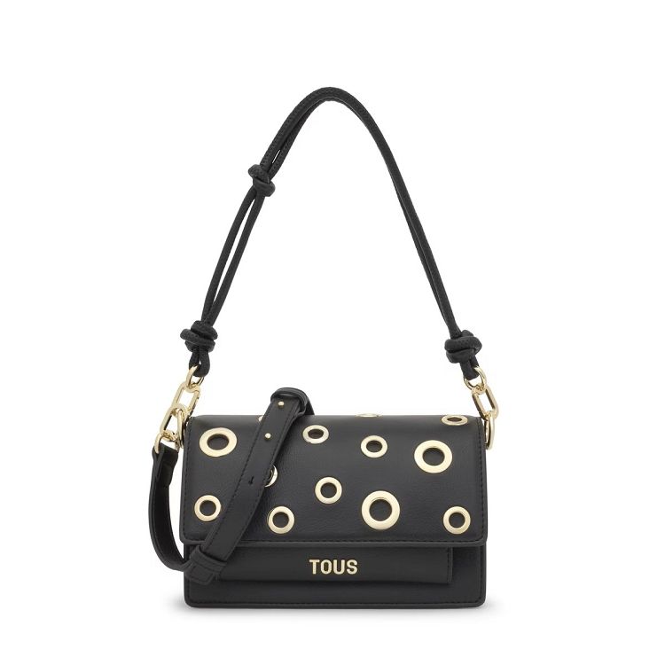 BANDOLERA S. AUDREE EYELETS NEGRO - NEGRO