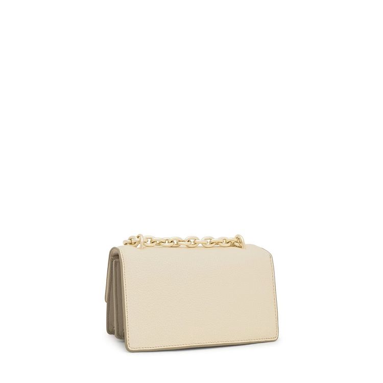 BANDOLERA S. AUDREE LEATHER BEIGE - BEIGE