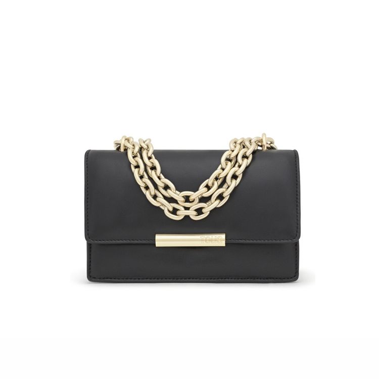 BANDOLERA S. AUDREE LEATHER NEGRO - NEGRO