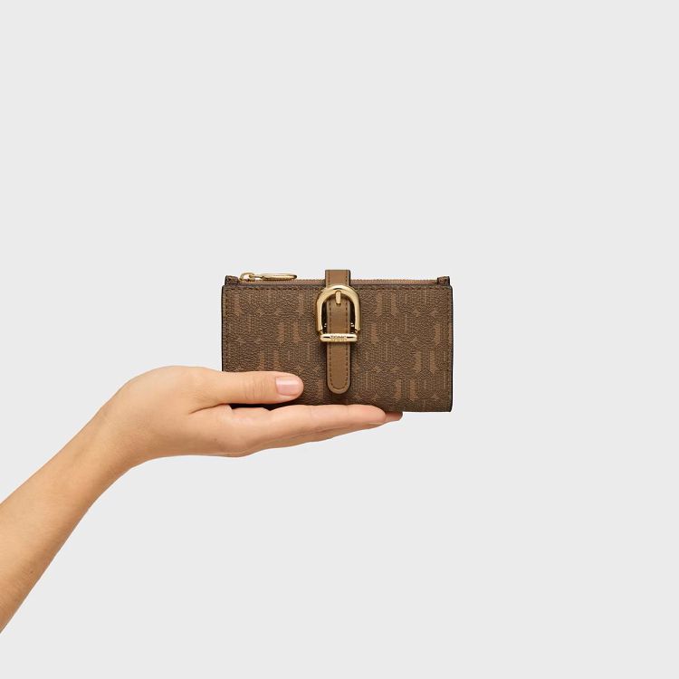 BILLETERA S. T BUCKLES SILHOUETTE TIERRA - TIERRA
