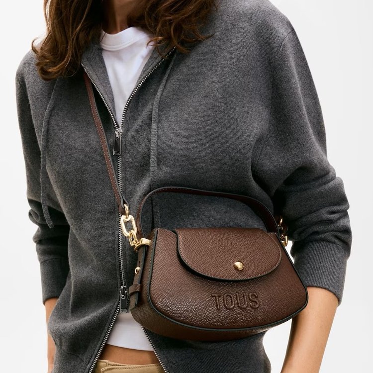 MINI BOLSO SOLAPA TOUS BACK TO BASICS MARRON - MARRON