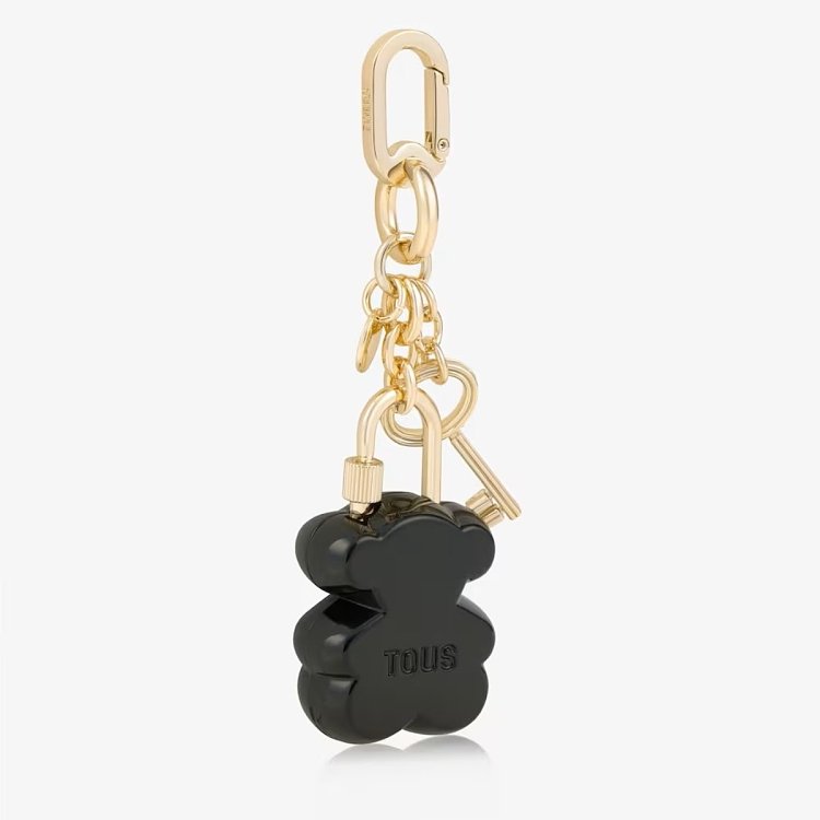 LLAVERO METAL BEAR LOCK NEGRO-DORADO - NEGRO