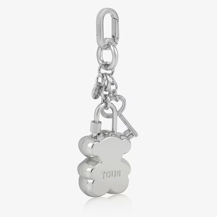 LLAVERO METAL BEAR LOCK PLATEADO - PLATEADO