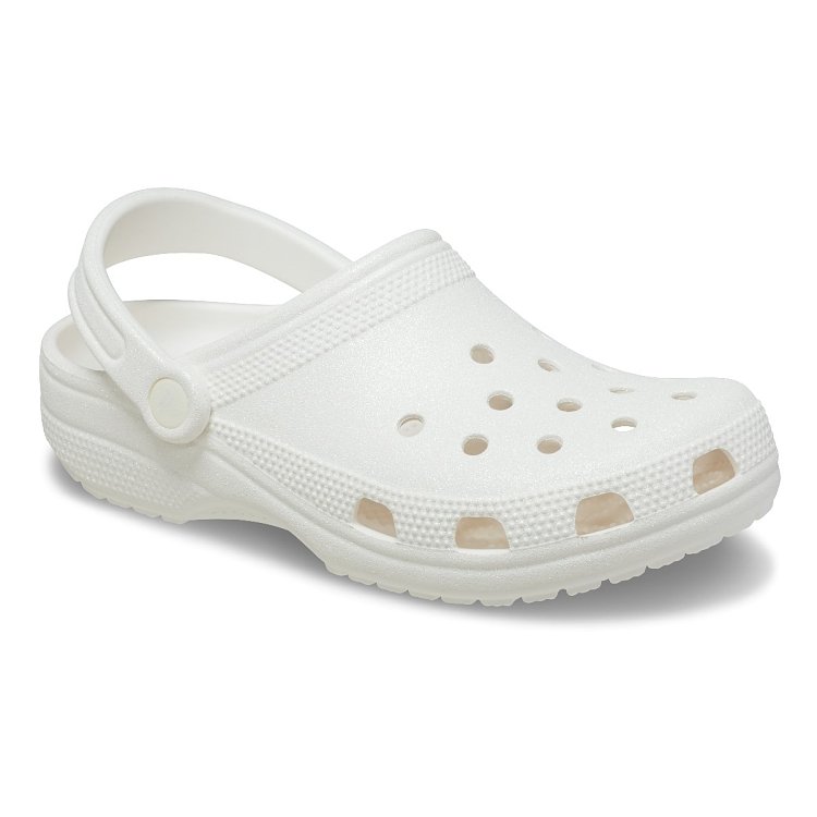 Classic Glitter Clog - White