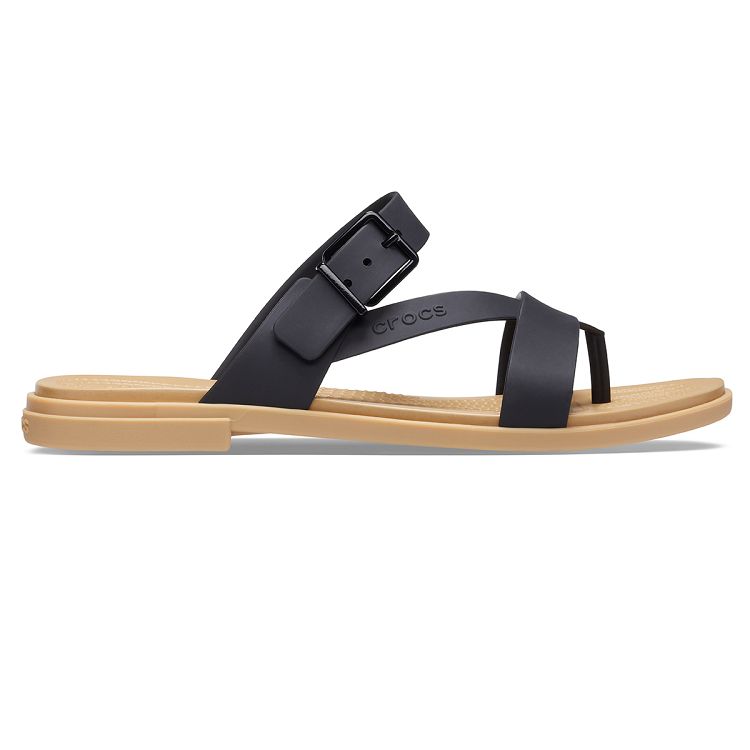 Crocs Tulum Toe Post Sandal W - Black/Tan