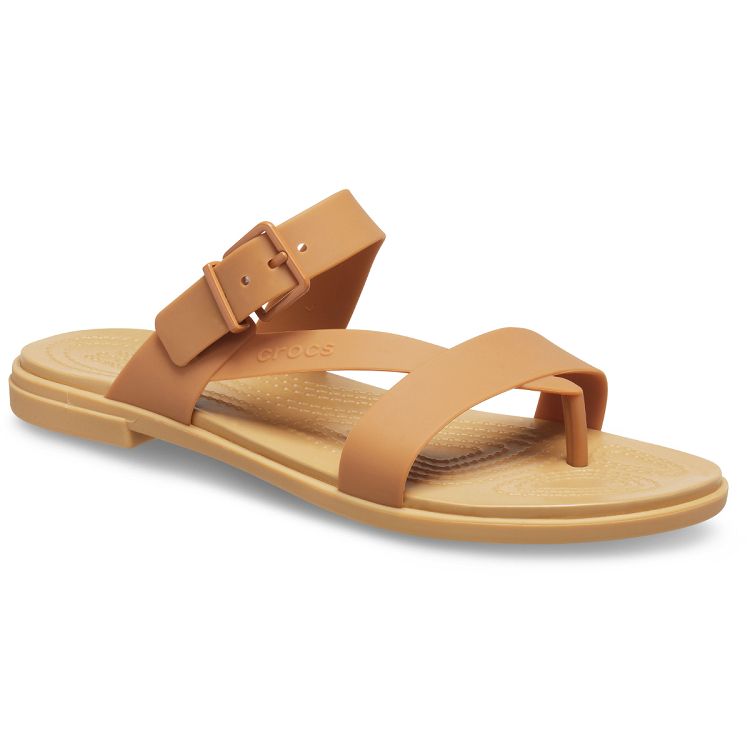 Crocs Tulum Toe Post Sandal W - Dark Gold