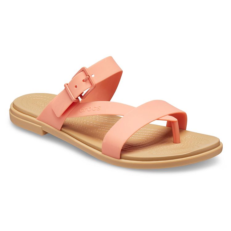 Crocs Tulum Toe Post Sandal W - Grapefruit/Tan