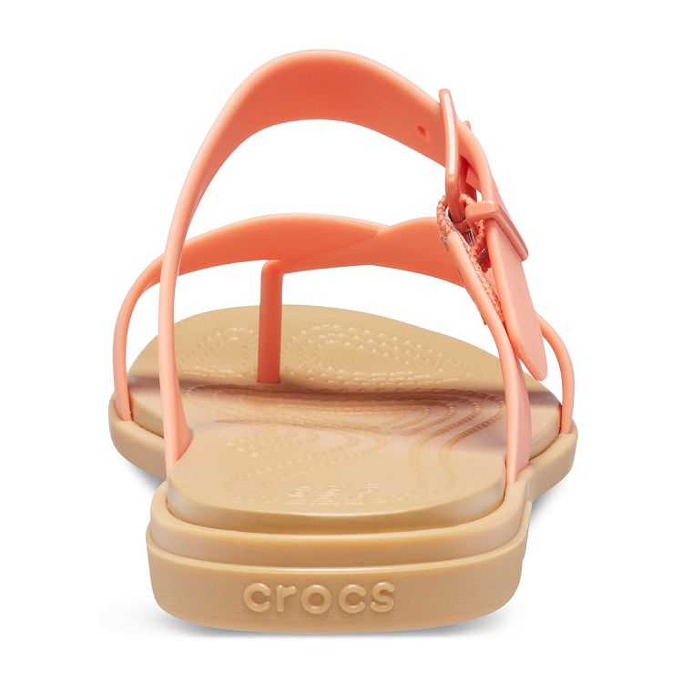 Crocs Tulum Toe Post Sandal W - Grapefruit/Tan