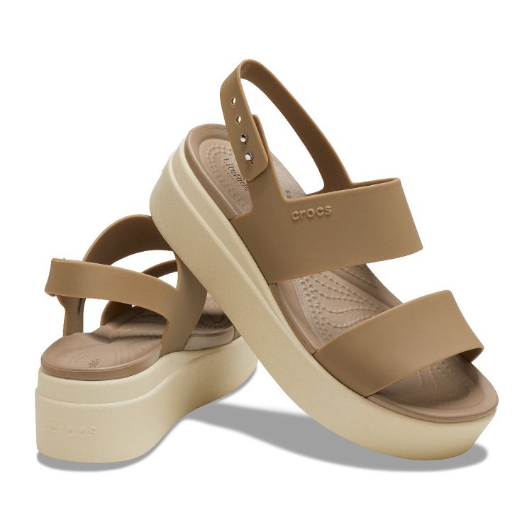 Brooklyn Low Wedge - Khaki/Bone