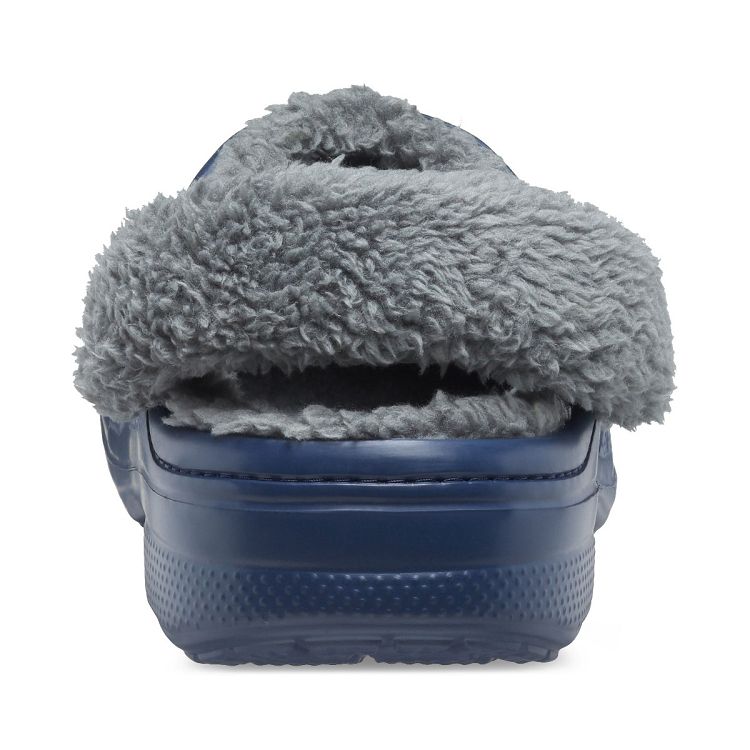 Baya Lined Fuzz Strap Clog - Navy/Slate Grey