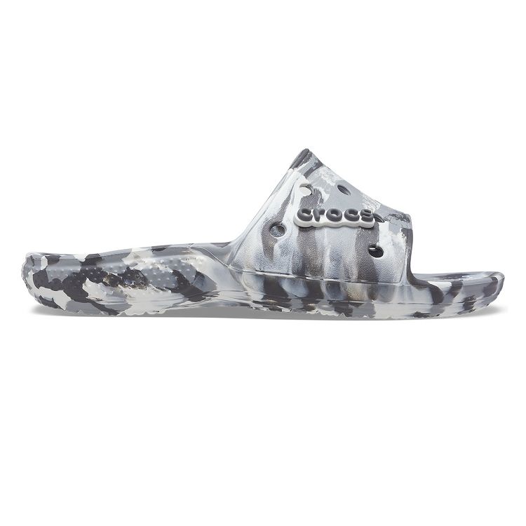 Classic Crocs Marbled Slide - Light Grey/Multi