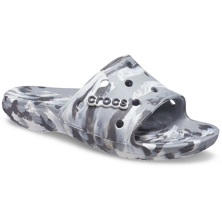 Classic Crocs Marbled Slide - Light Grey/Multi
