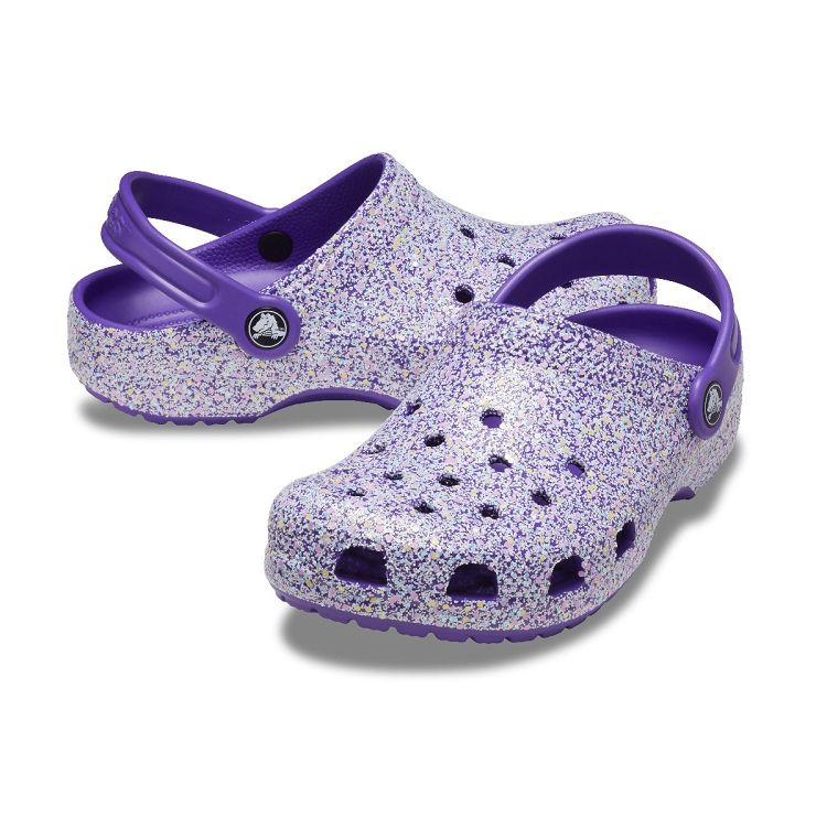 Classic Glitter Clog T - Neon Purple/Multi