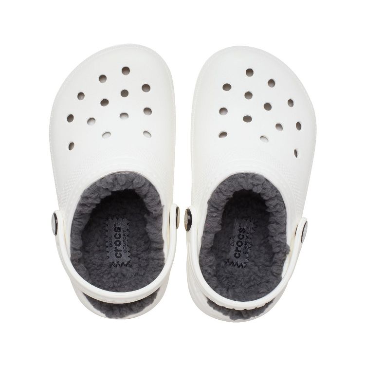 Classic Lined Clog K - White/Grey