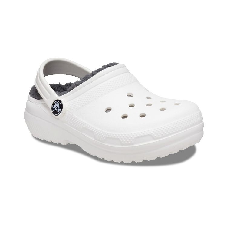 Classic Lined Clog K - White/Grey