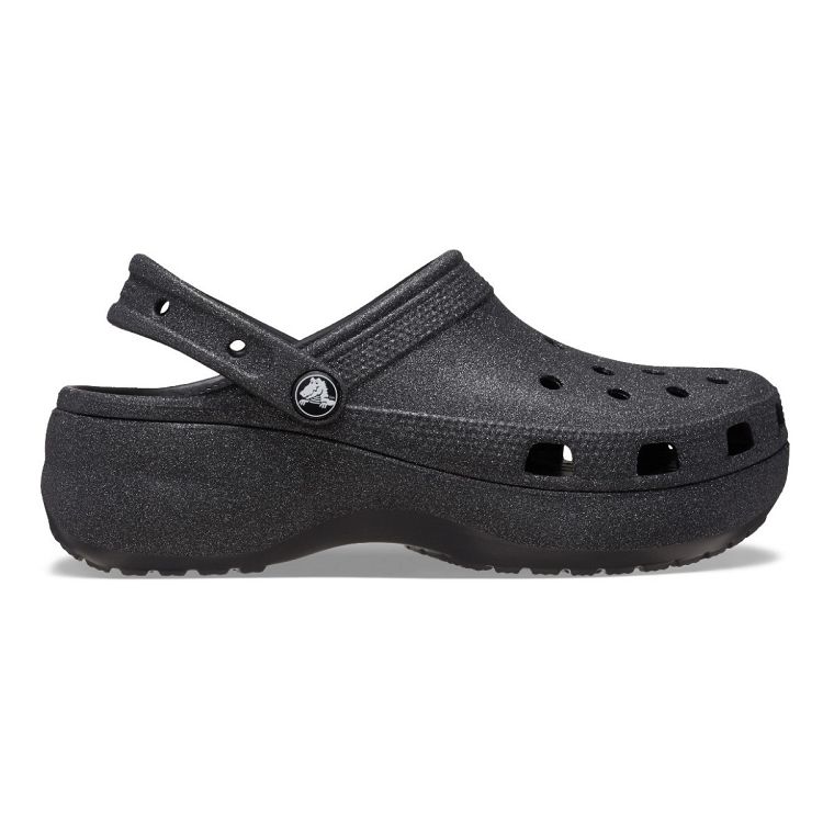 Classic Platform Glitter ClogW - Black