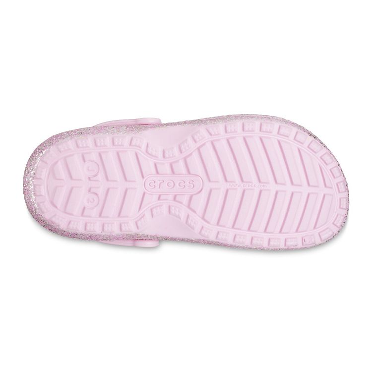 Classic Lined Glitter Clog K - Flamingo