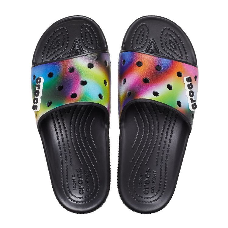 Classic Crocs Solarized Slide - Black/Multi