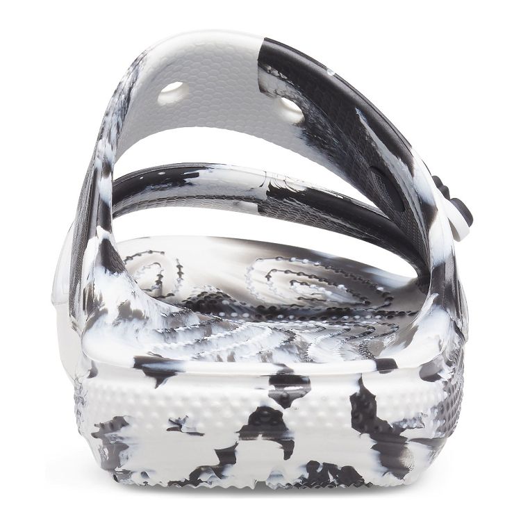 Classic Crocs Marbled Sandal - White/Black