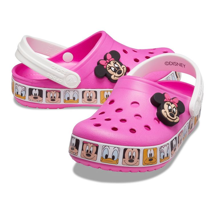 FL Minnie Mouse Band Clog T - Electric Pink