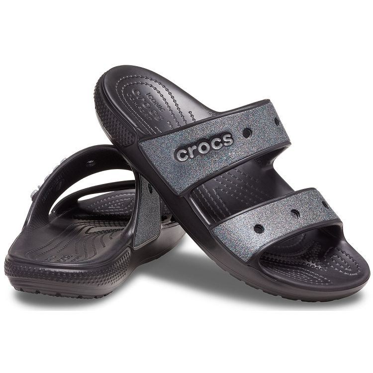Classic Croc Glitter II Sandal - Black