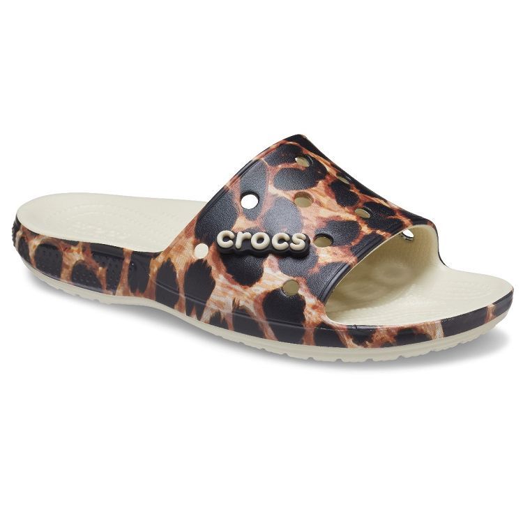 Classic Crocs Animal Remix Slde - Bone/Leopard