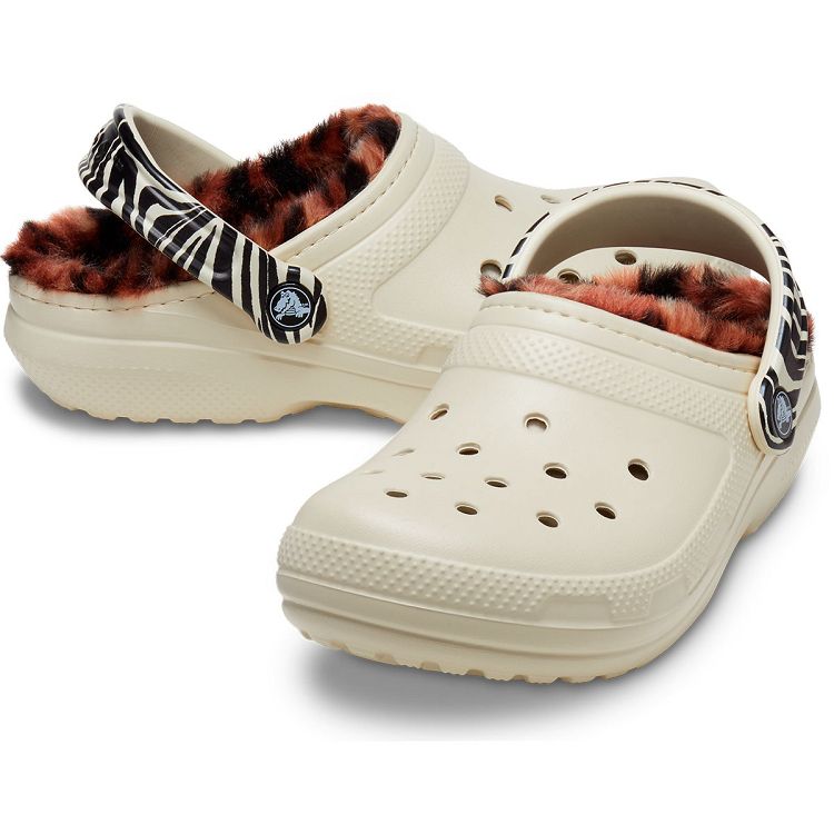 Classic Lined Animal Remix Clog - Bone/Multi Animal