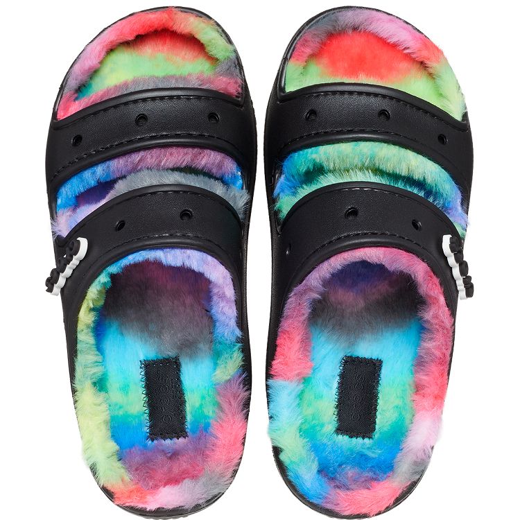 Classic Cozzzy Spray Dye Sandal - Black/Multi