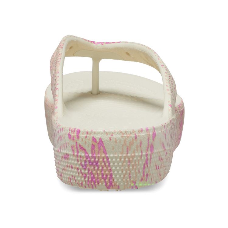 Classic Platform Snake Print Flip - Bone/Multi