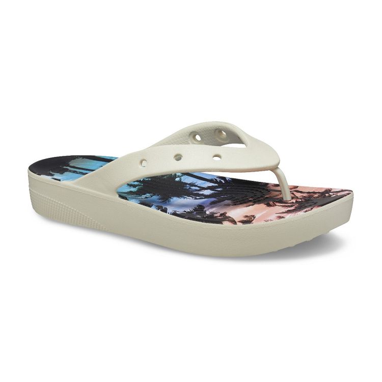 Classic Platform Retro Resort Flip - Bone/Multi