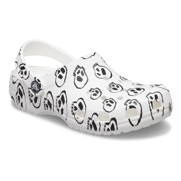 Classic Skull Print Clog K - White/Black