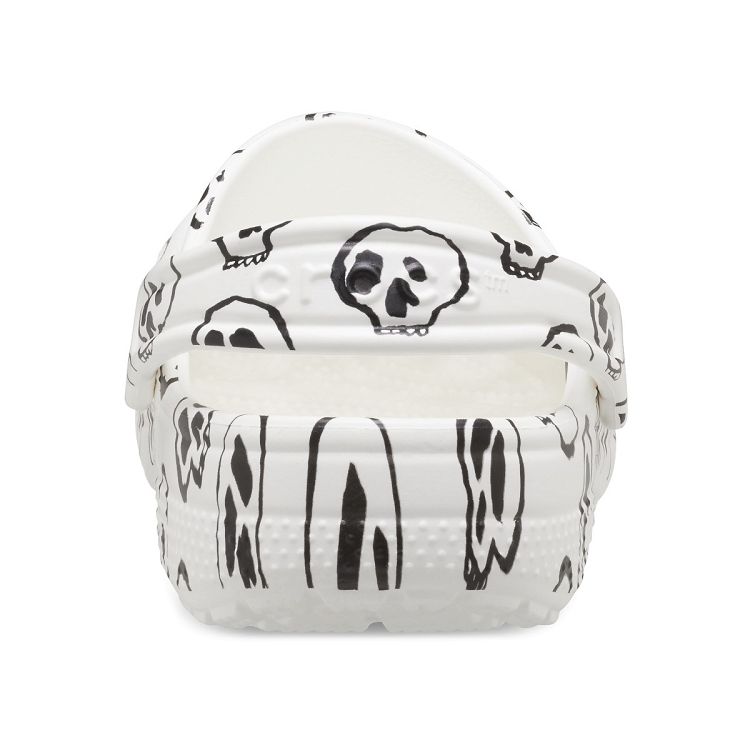 Classic Skull Print Clog K - White/Black
