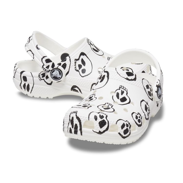 Classic Skull Print Clog T - White/Black