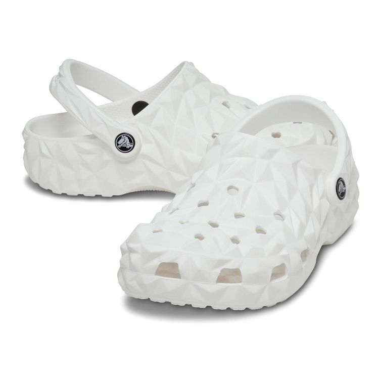 Classic Geometric Clog - White